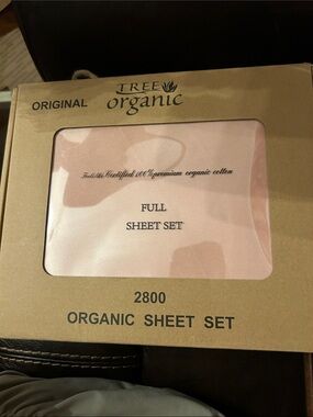 FULL Sheet Set - original Tree ORGANIC Blush Pink 100% Cotton NEW IN  BOX
